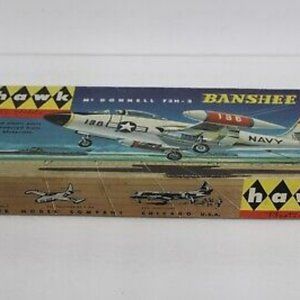 Vintage Hawk 1/48 F2H-2 Banshee.. Early #501 Box art WITH DECALS AND instruction
